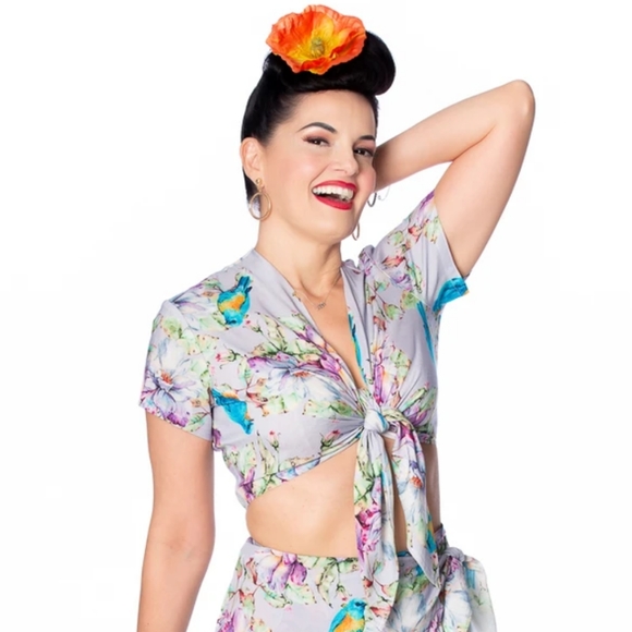 Bernie Dexter Royal Crown Tie Top in Mr Blue Bird - Picture 2 of 9